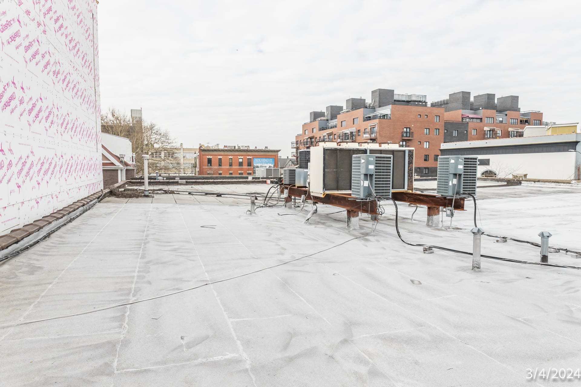Multi-date construction progress record by OpenDoors360 in New York City, the same site documented across scheduled visits for comparison.